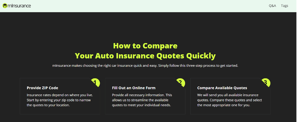 A Review of mInsurance: Find and Compare Cheap Car Insurance Quotes