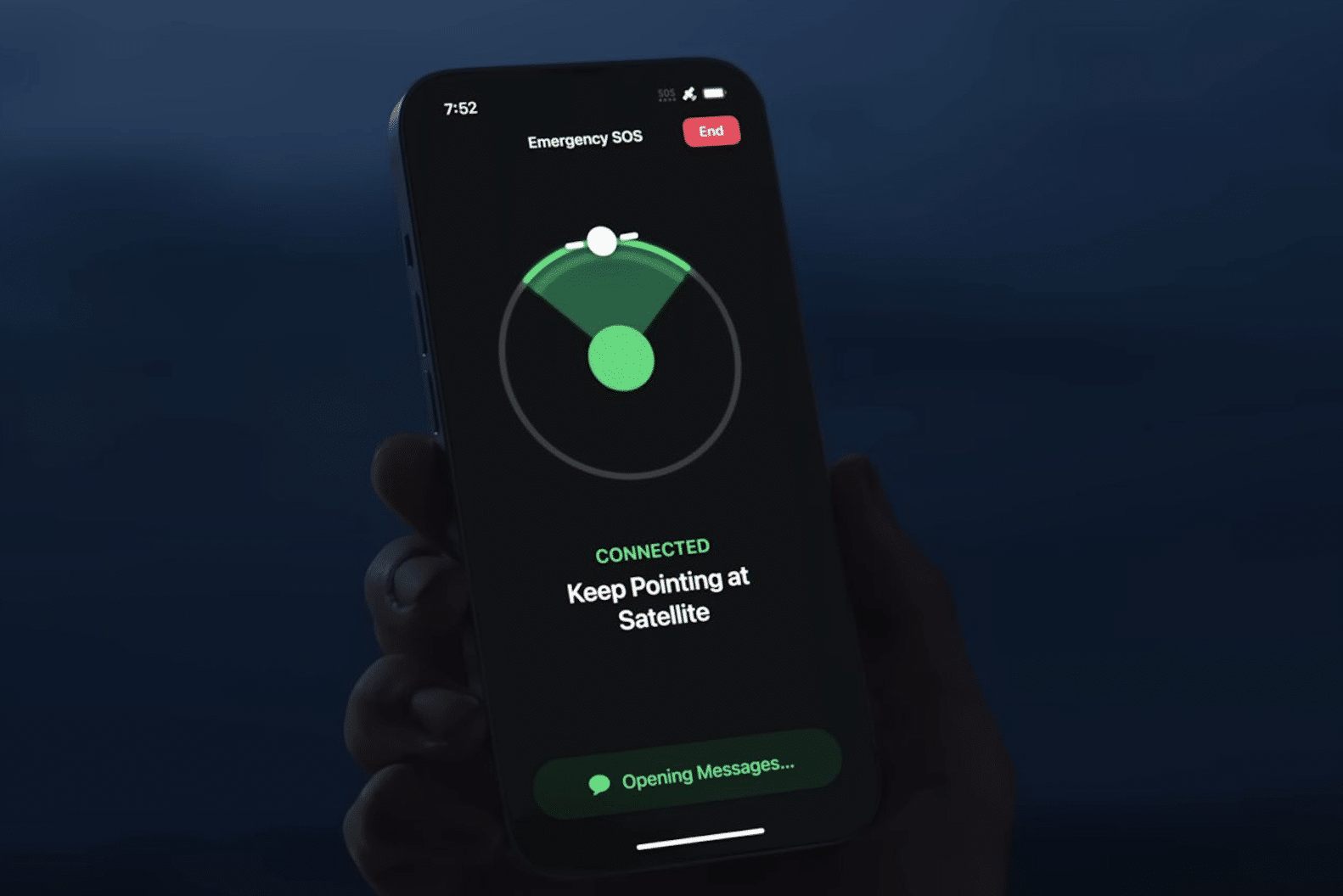 Emergency SOS via Satellite