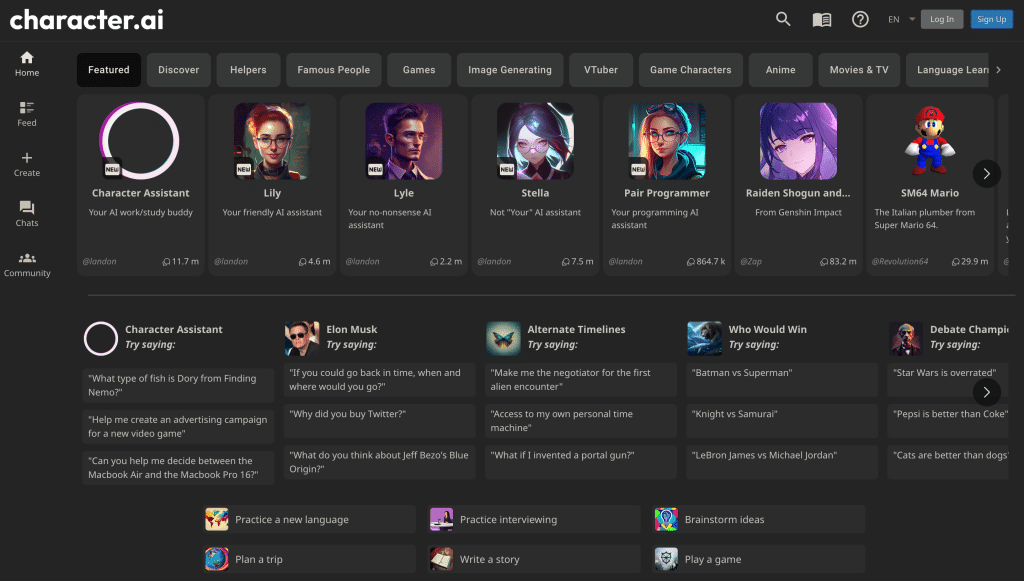 Character.AI Website
