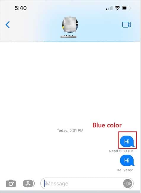 Check Bubble Color on iMessage
