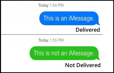 Green message on iMessage