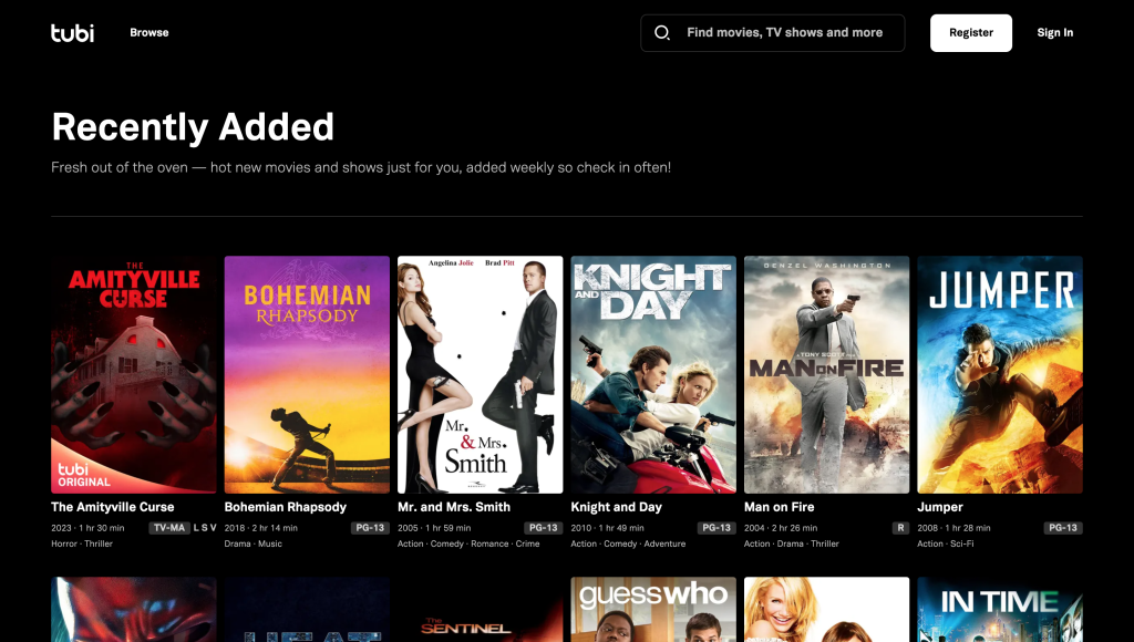 HuraWatch Alternatives: TubiTV