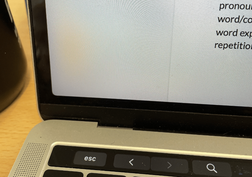 MacBook with its screen Orange