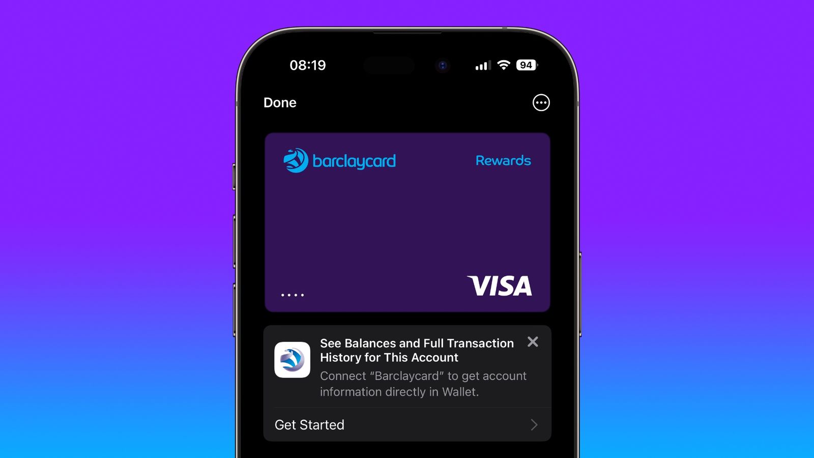 Apple wallet account balance