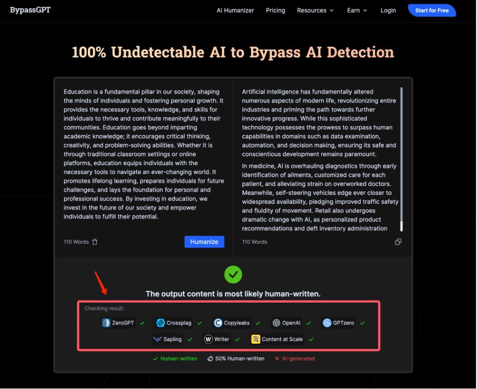 10 best undetectable AI writer to bypass AI detection