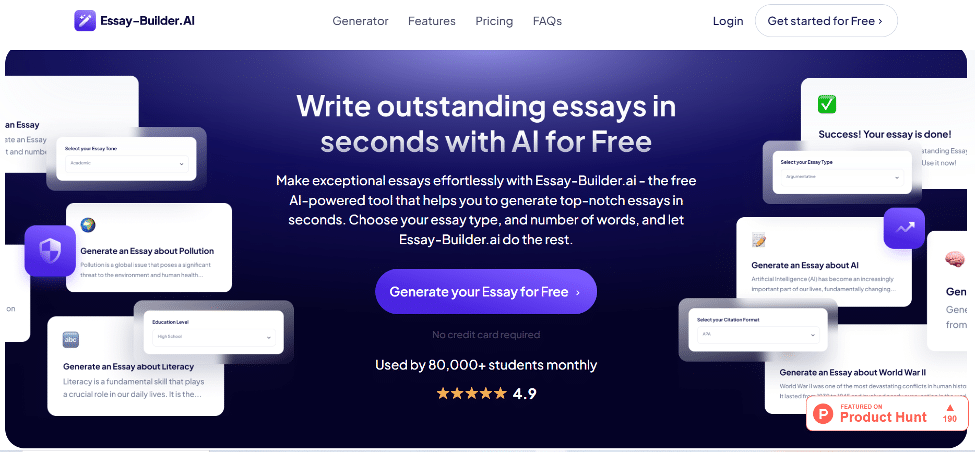 10 Best AI Essay Generators to Help with Writing Essays on Any Subject