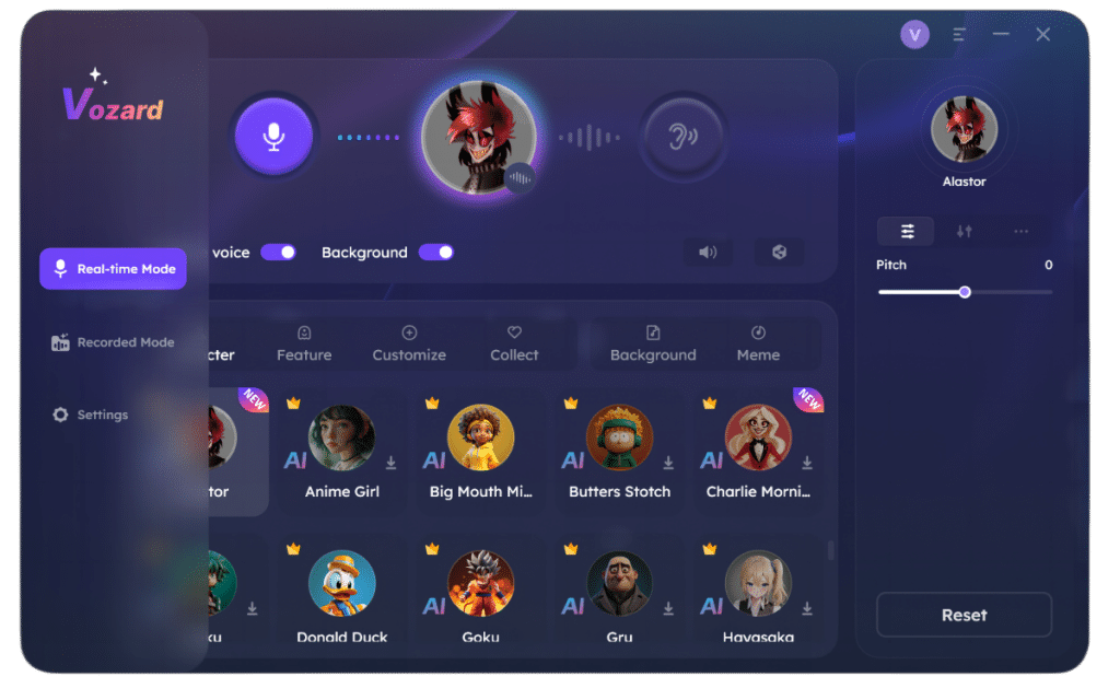 Voice Change From Female to Male Easily with Vozard