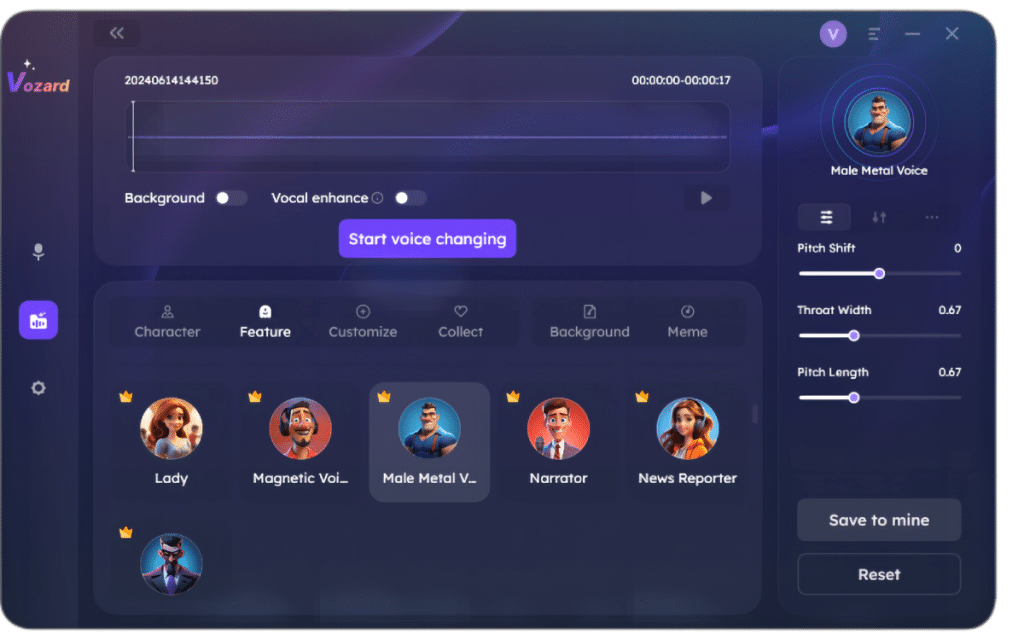 Voice Change From Female to Male Easily with Vozard