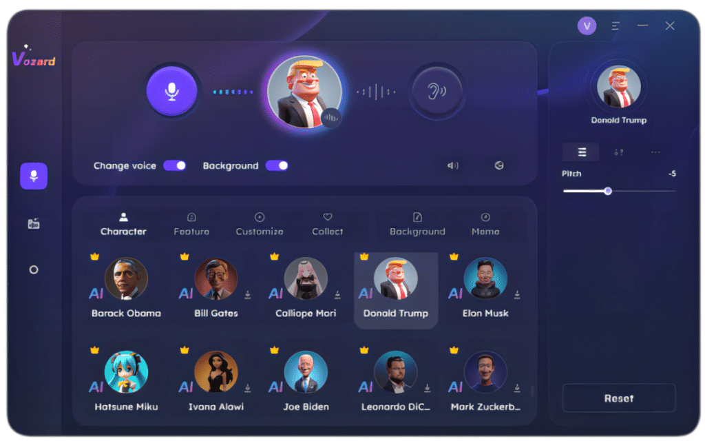 Voice Change From Female to Male Easily with Vozard