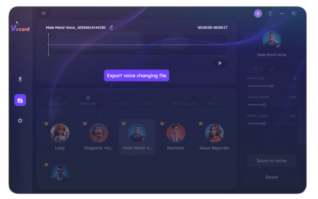 Voice Change From Female to Male Easily with Vozard