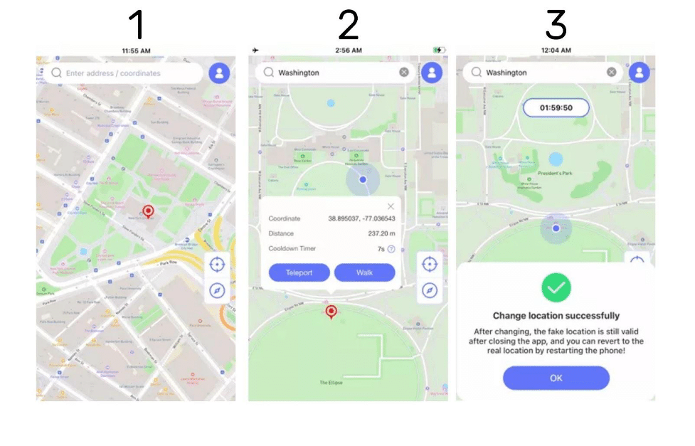 GPS Route in Screenshot