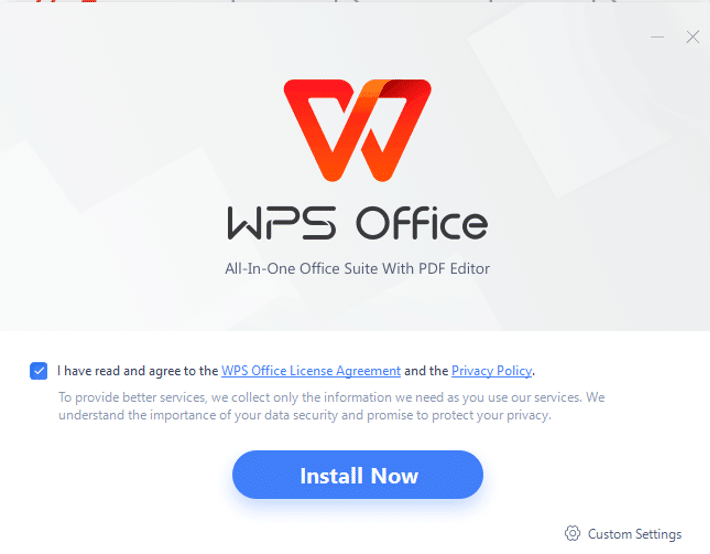 WPS Office Install now