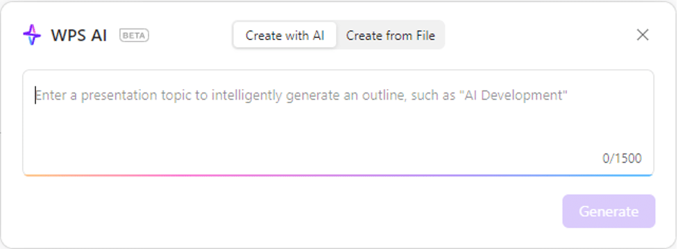 Create a Presentation using a prompt