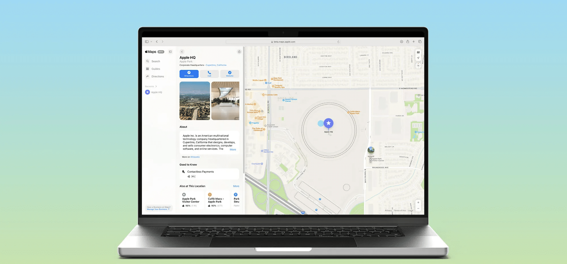 Web Version Apple Maps