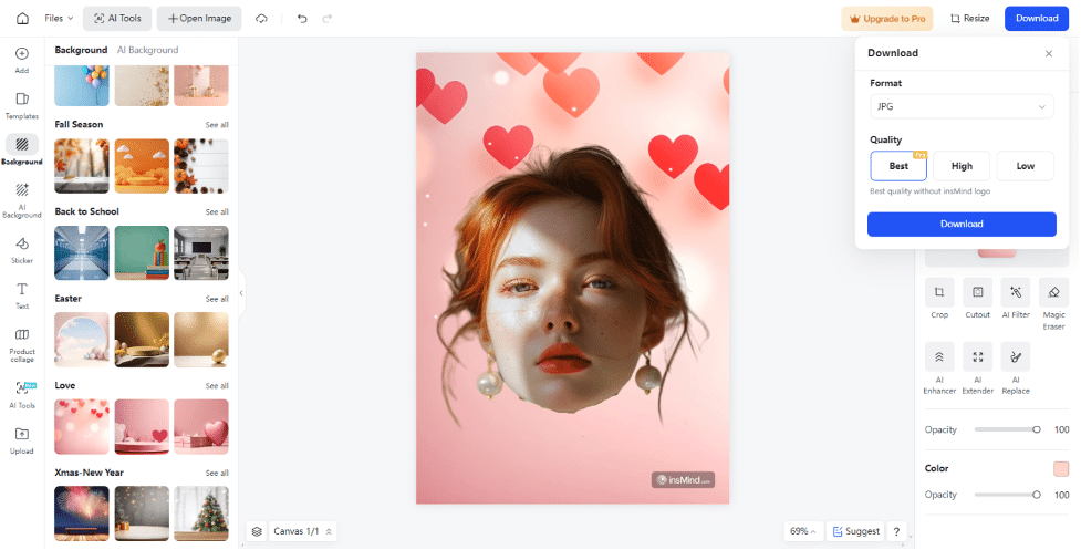 insMind Free Online AI Face Swap Tool – Swap Faces to Become Anyone You Like
