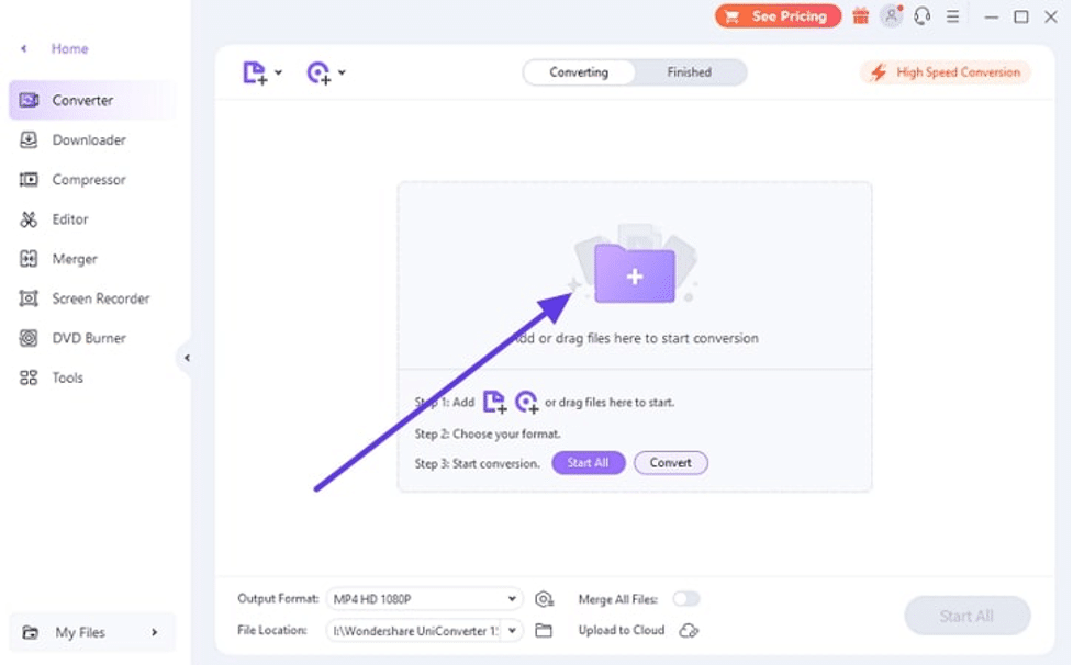 import video in uniconverter