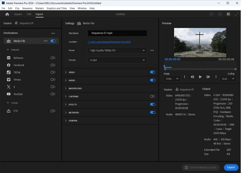 premiere pro 4k to 1080 converter