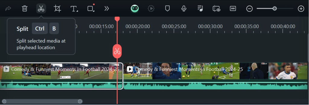 removing unwanted parts from the video