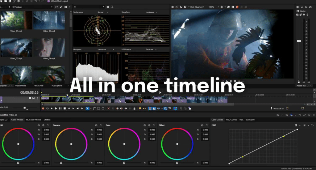 editing in vegas pro video editor