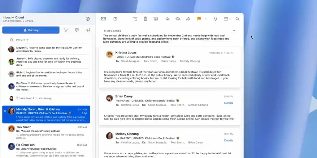 Redesigned Mail App on Mac