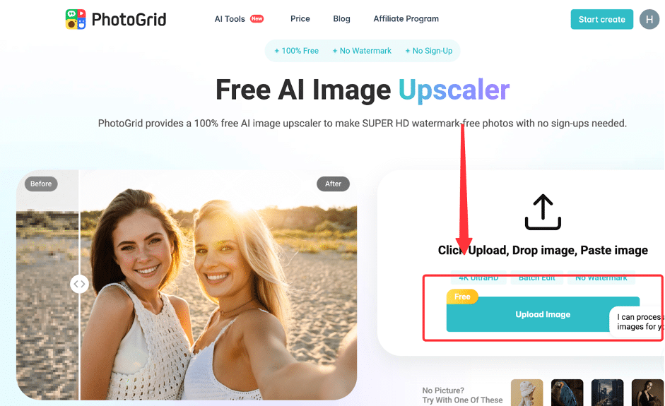 PhotoGrid Review: Best Free AI Image Upscaler