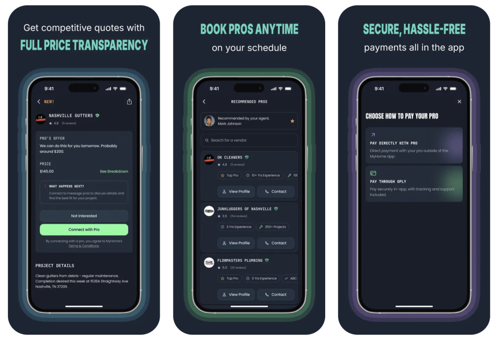 Oply iPhone screenshots