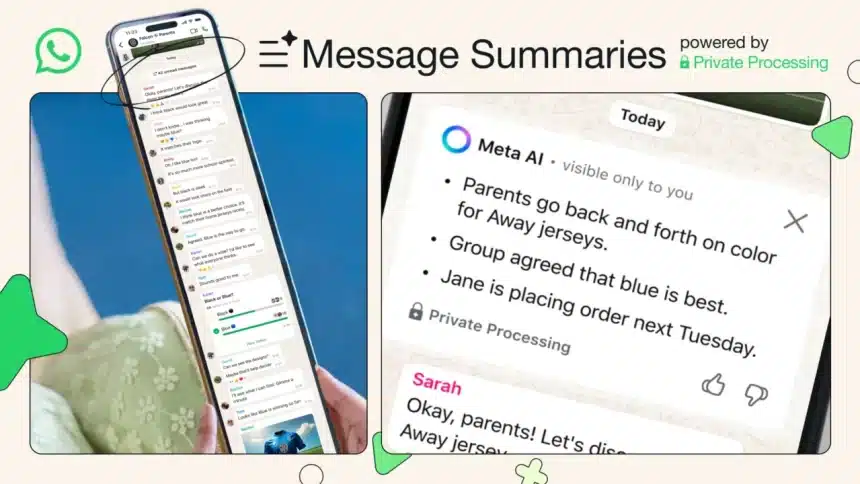 WhatsApp Integrates AI Summary of Unread Messages
