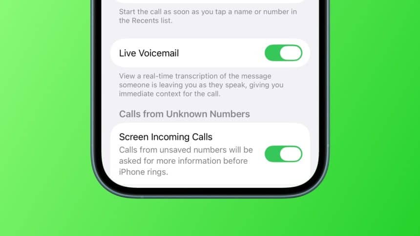 Flag Spam Voicemails to Launch in iOS 26
