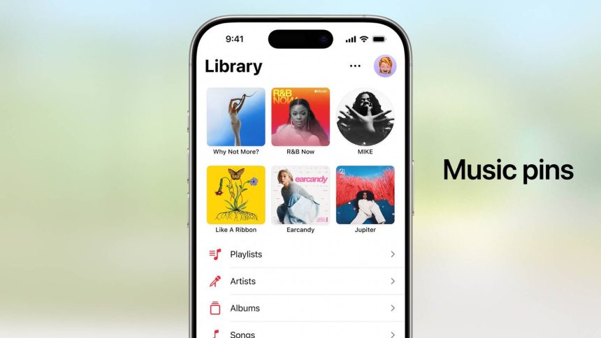 Apple Music to Have Pin Feature on iOS 26