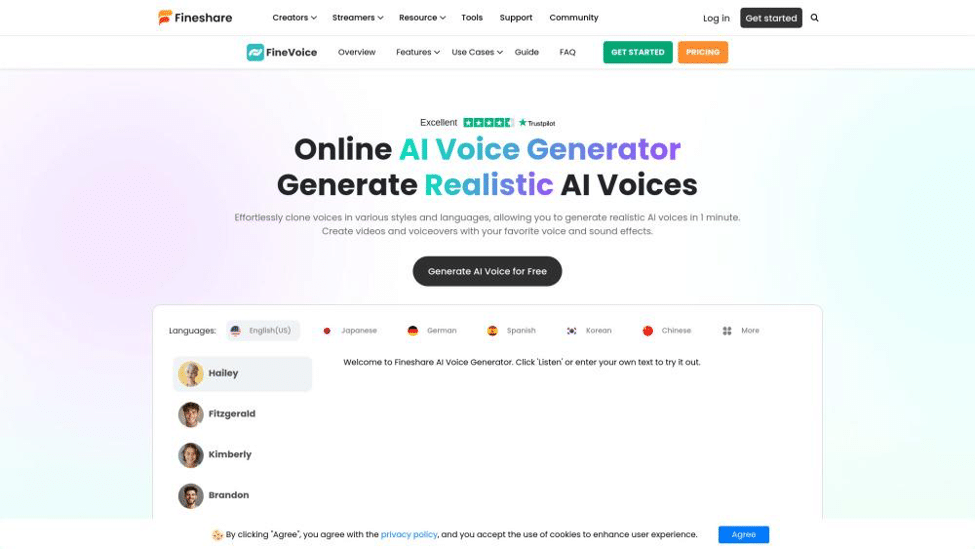 finevoice generator
