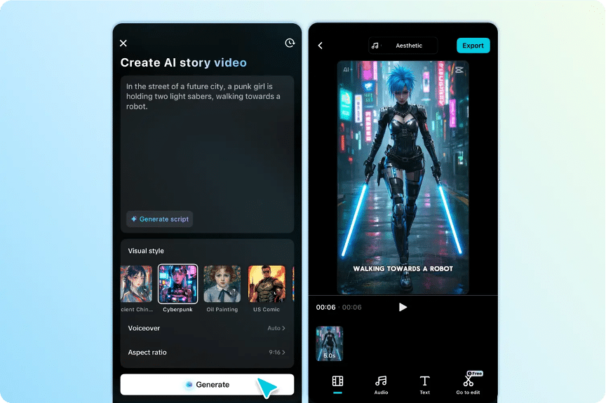 Generate Behind-the-Quote Visuals with AI Video Maker