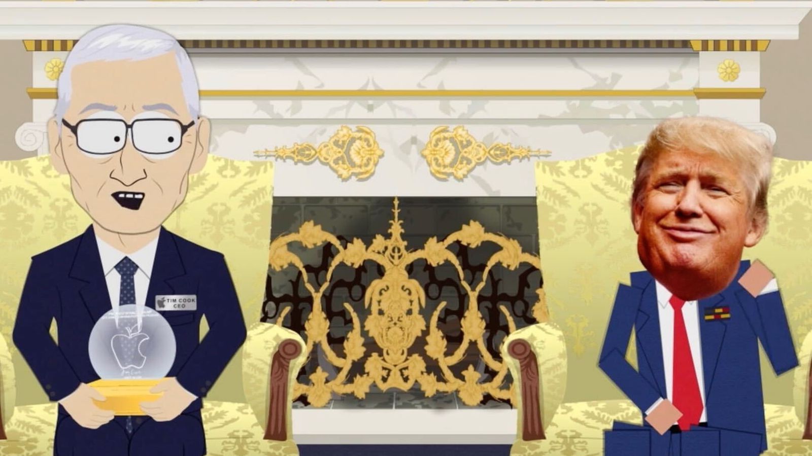 South Park Poking Fun At Donald Trump and Tim Cook Apple CEO
