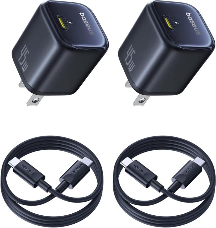 The Baseus 45W USB-C Charger, 2-Pack Option Is 20% Off