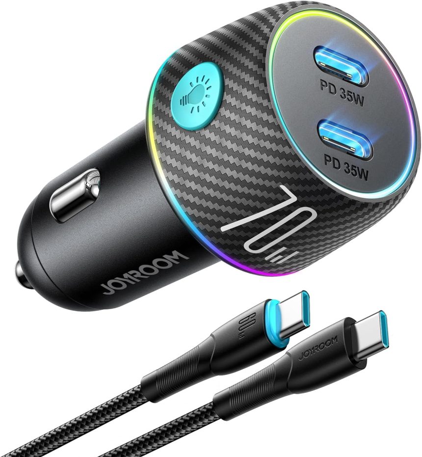 The JOYROOM Dual USB-C Car Charger Is $5 Off