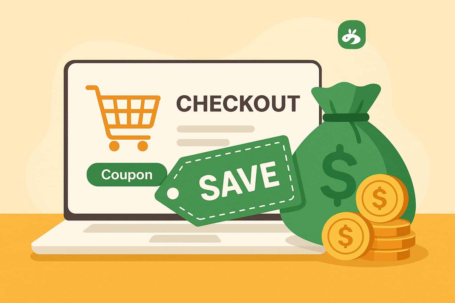 Online shopper using Coupert browser extension to unlock discounts and maximize savings at checkout