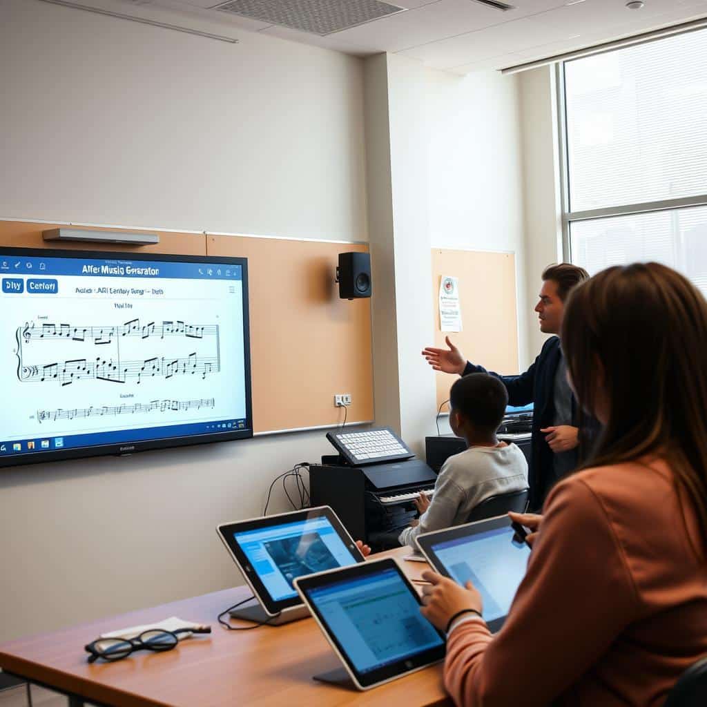 Music teacher using AI tools to teach composition