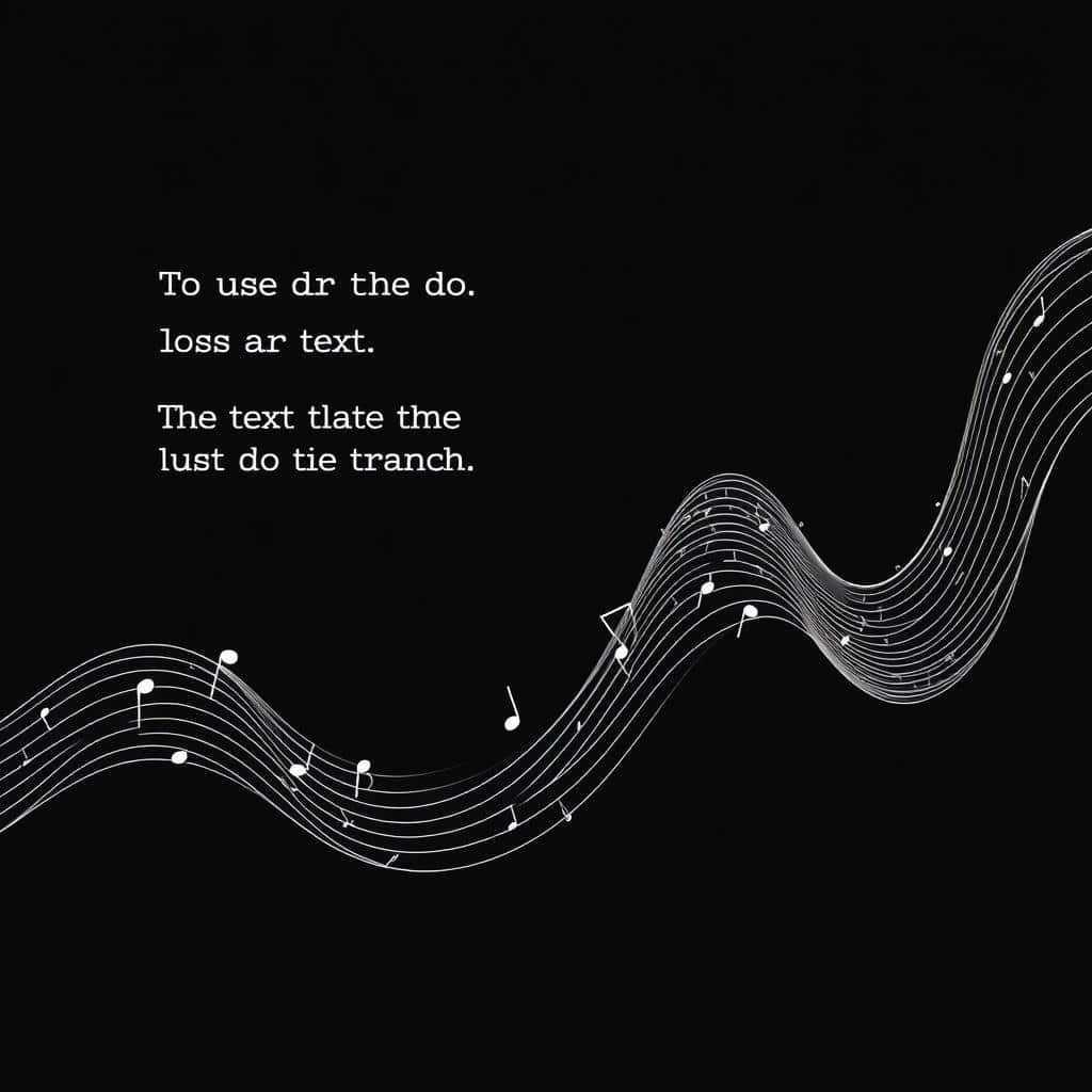 Text prompt being converted to musical notation by AI