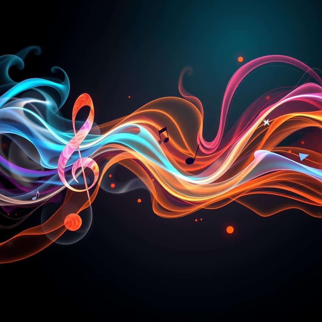 Visual representation of blending musical genres