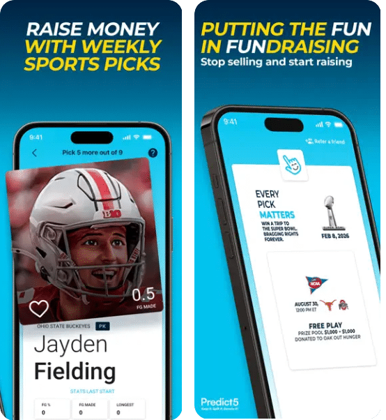 Predict5 app screenshots