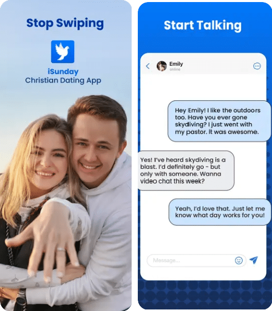 iSunday App with a man and women