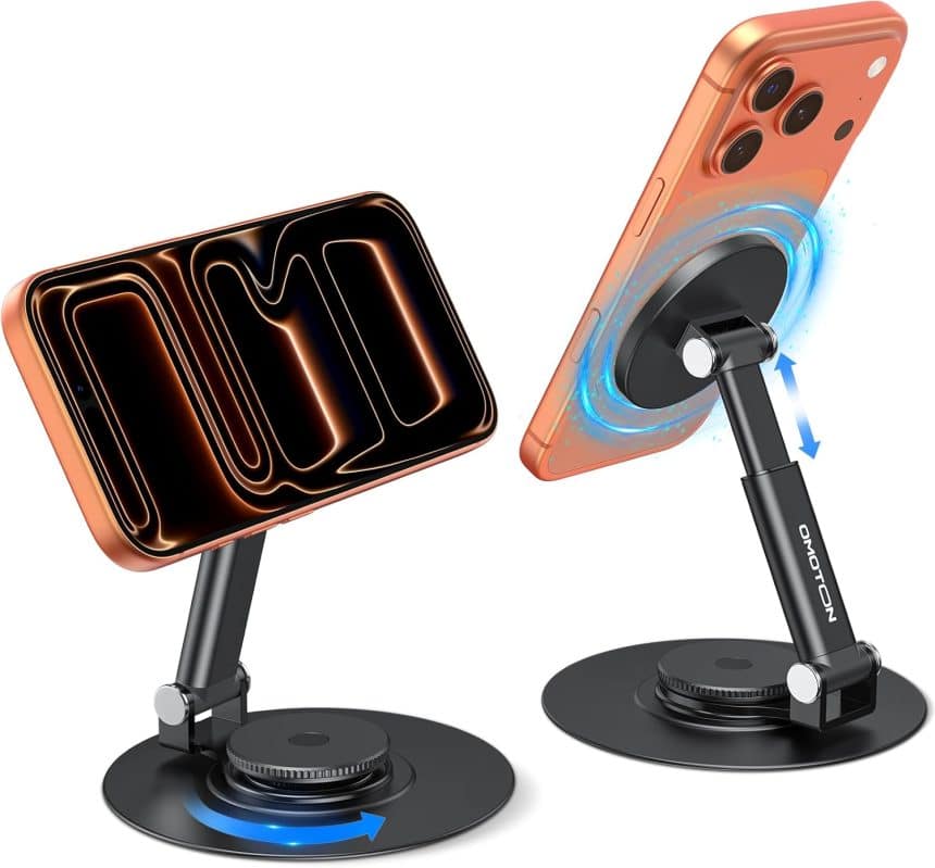 Get the OMOTON Rotating Metal MagSafe Stand at 30% Off