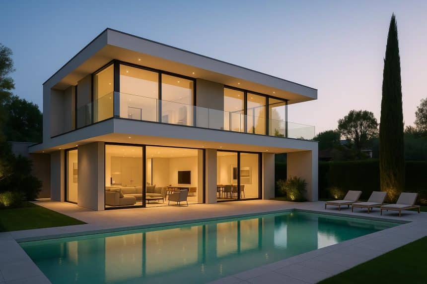 Modern luxury real estate property showcasing innovative design and premium investment features