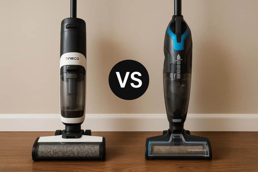 Tineco vs Bissell wet-dry vacuums comparison, highlighting Tineco vacuum features
