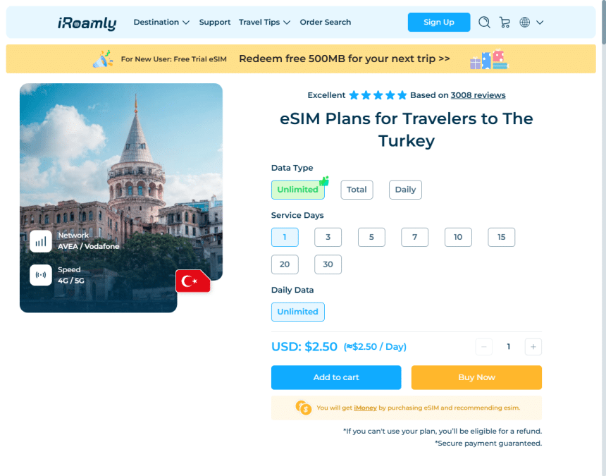 Image 1 of 10 Best Turkey Travel eSIM Sellers