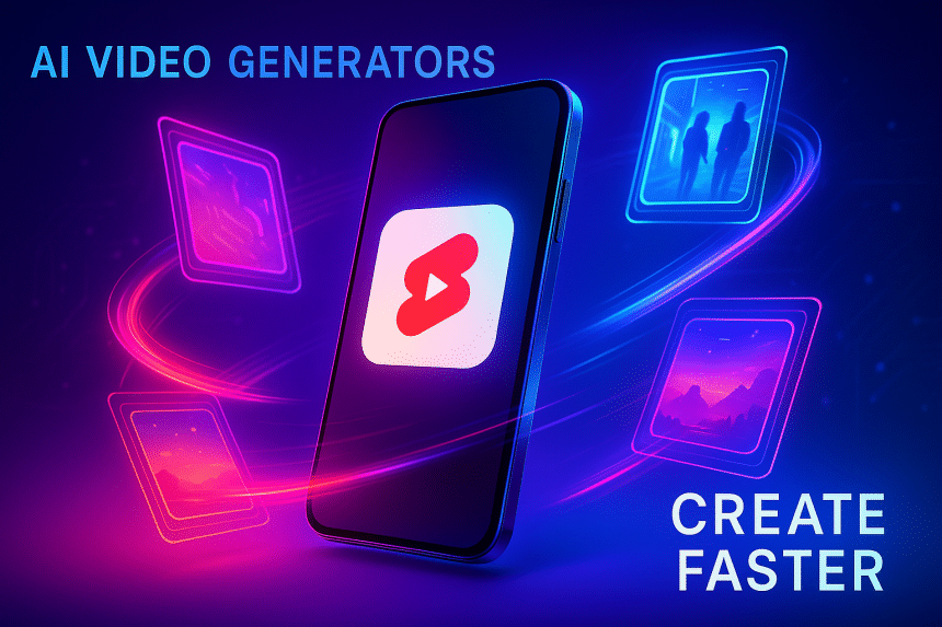 Image 1 of 4 AI video generators for faster YouTube Shorts