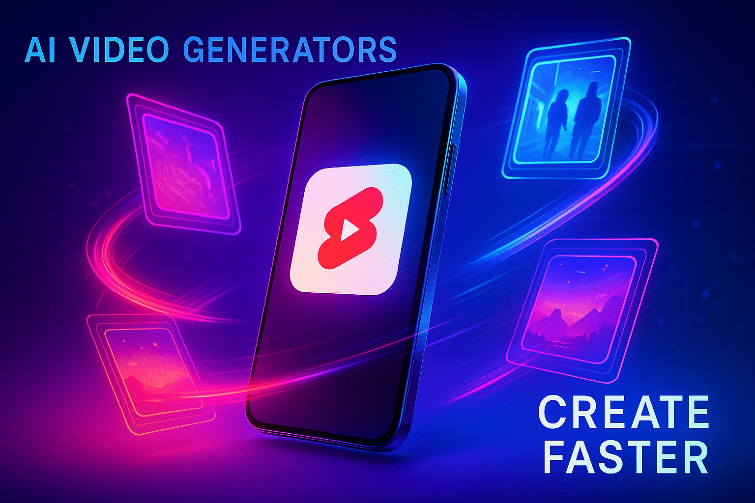 Image 1 of 4 AI video generators for faster YouTube Shorts