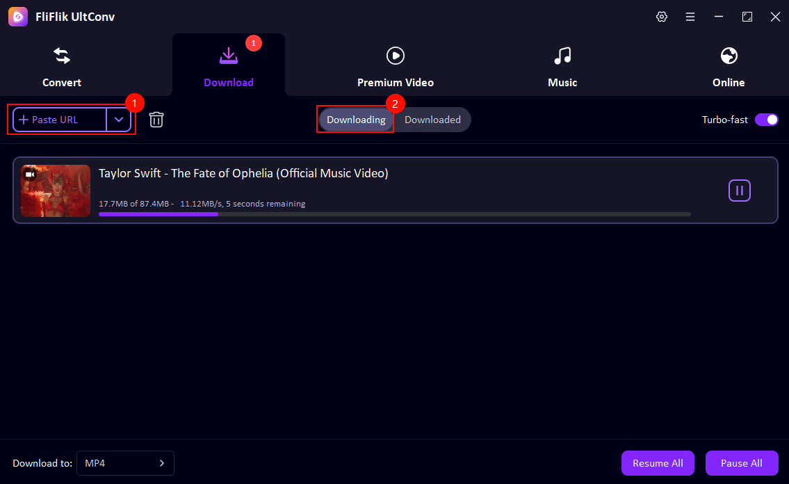 check downloading process in ultconv