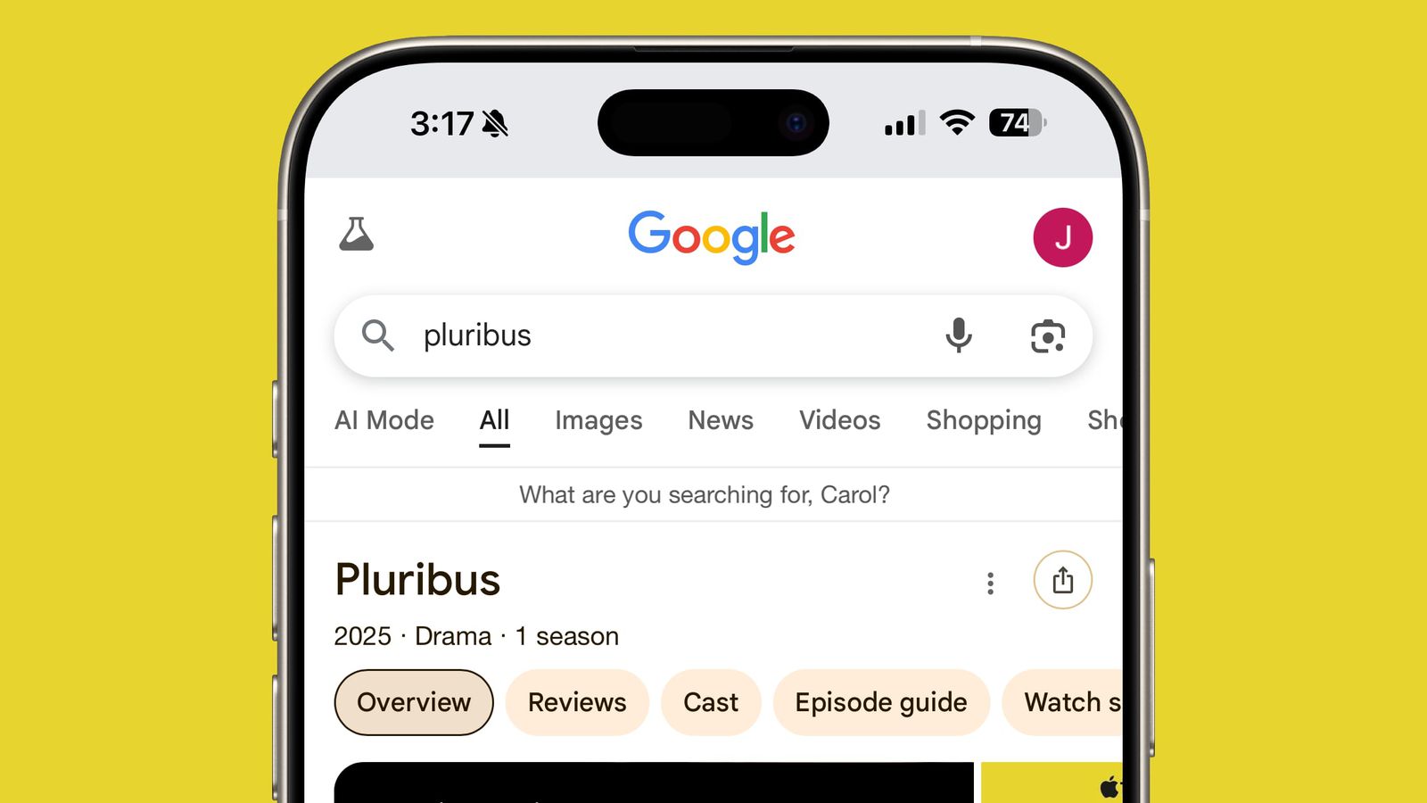 Google Promoting Pluribus Series on Apple TV