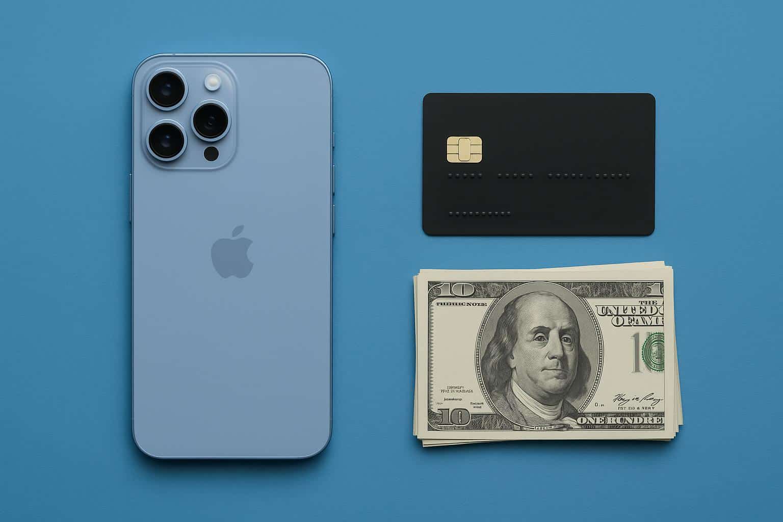 iPhone with payment app interface highlighting monthly installment option for Apple users