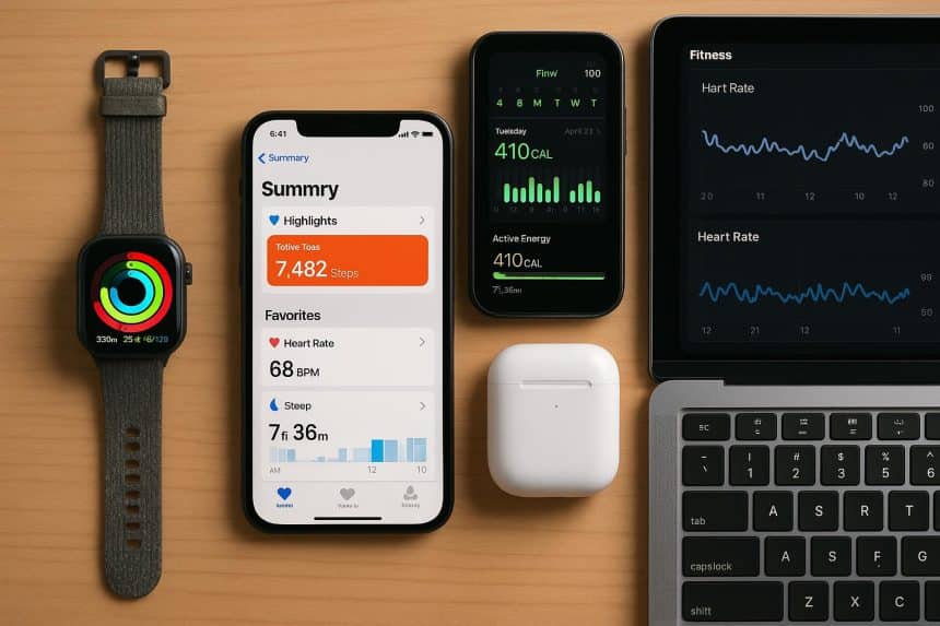 Apple devices supporting health management apps and tools for wellness and fitness tracking